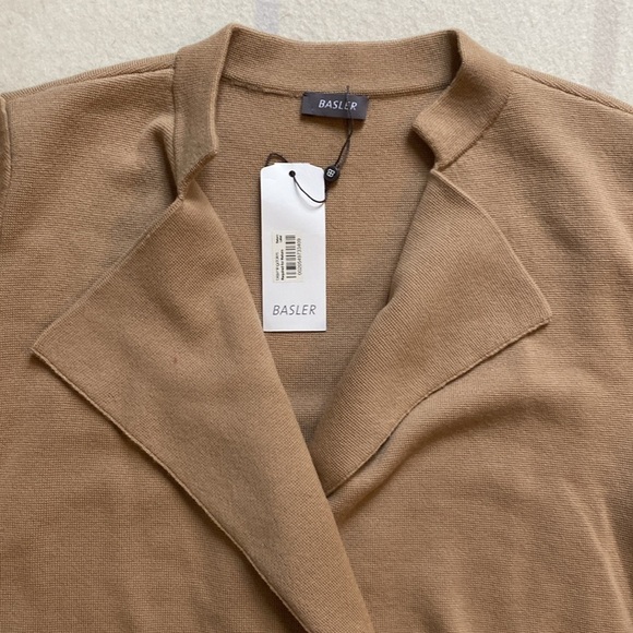 Basler 100% Virgin Wool Long Open Cardigan Sweater Size 42 EUR/ 10 US - Picture 5 of 14